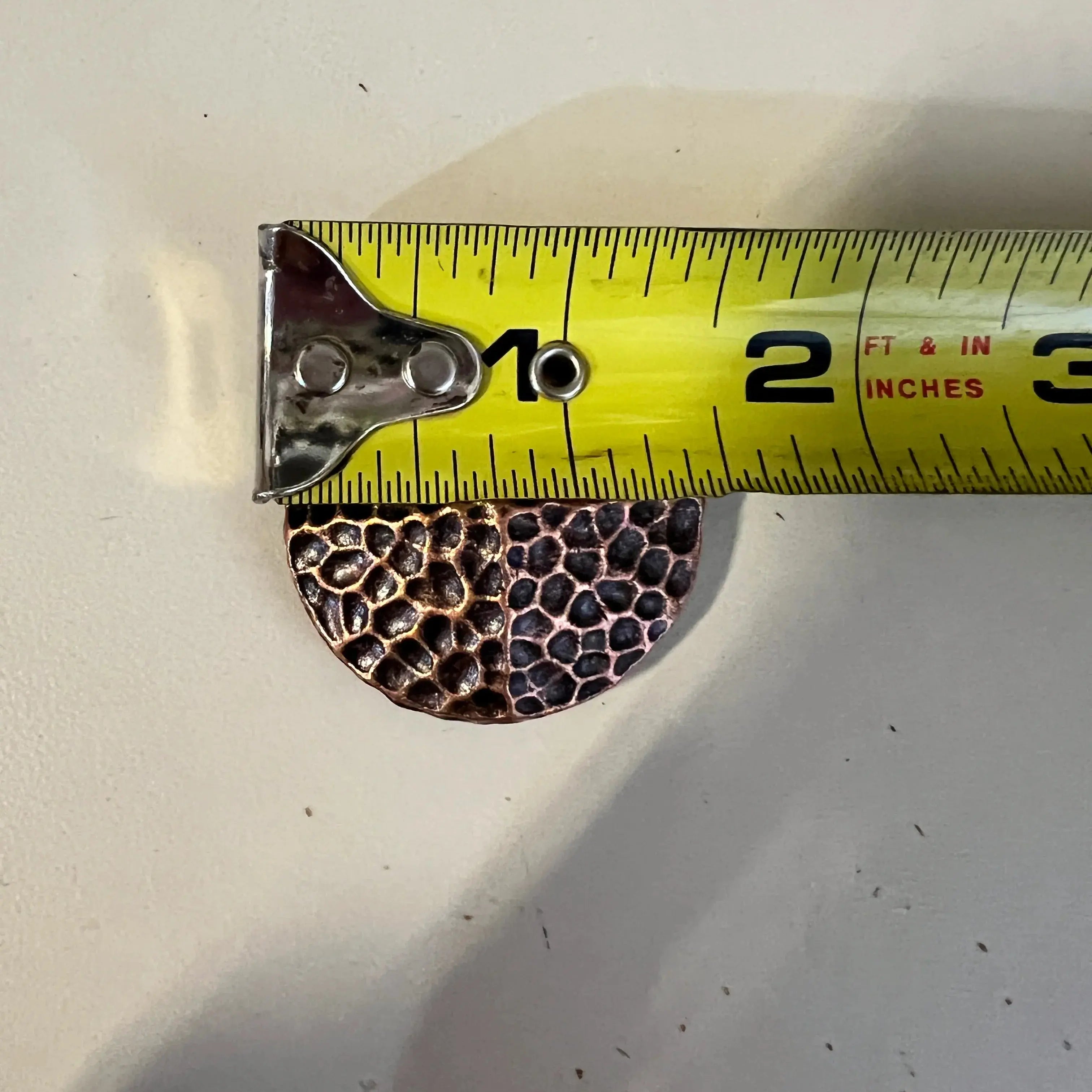 Copper hammered concho with Screw- size