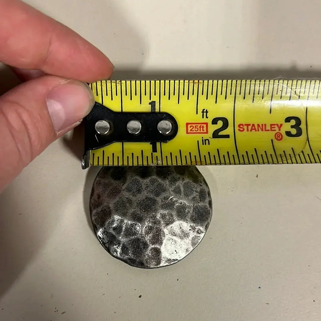 Silver hammered concho with Screw