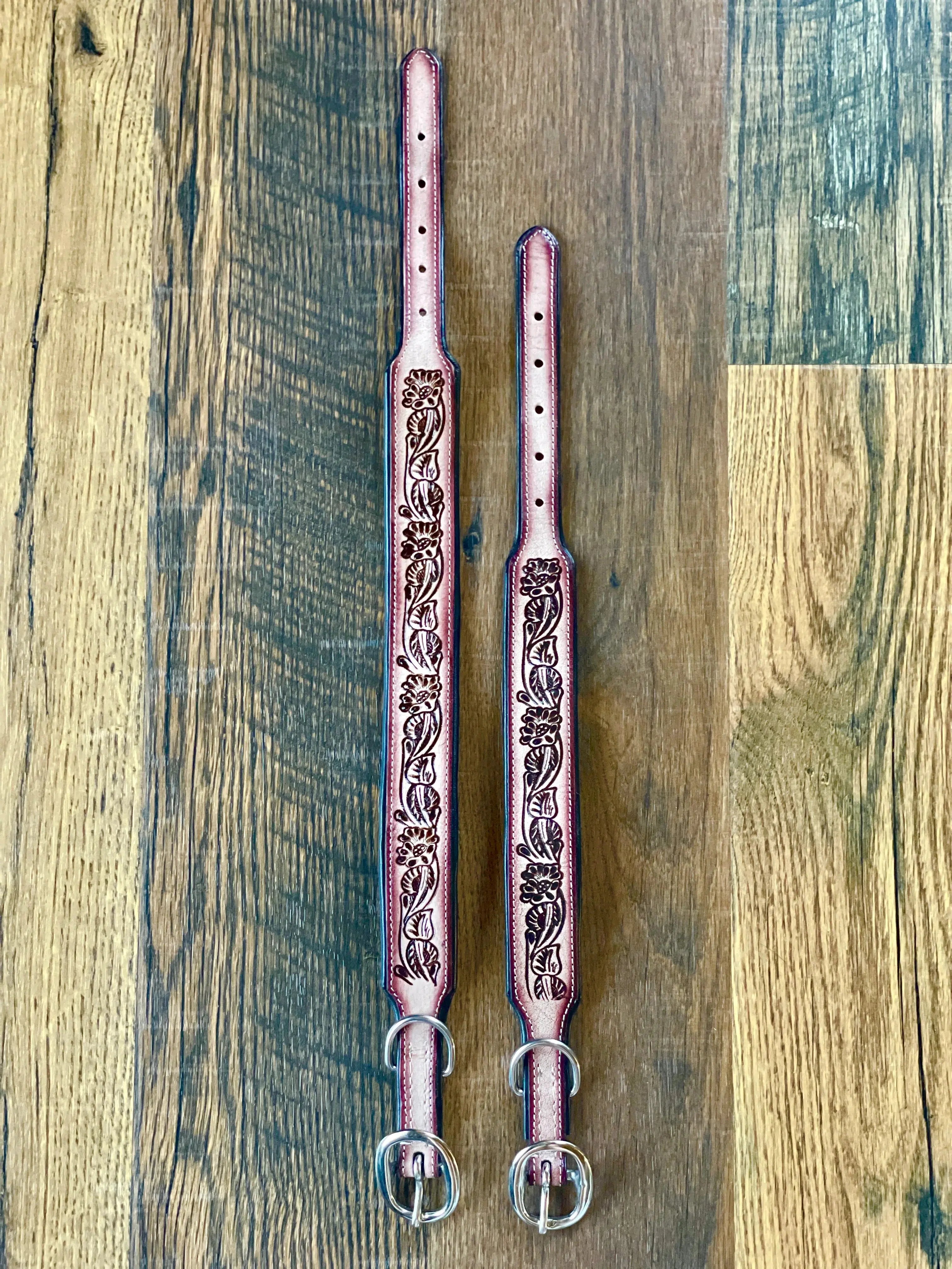Cow Dog Trail Hand-tooled Dog Collar Dog