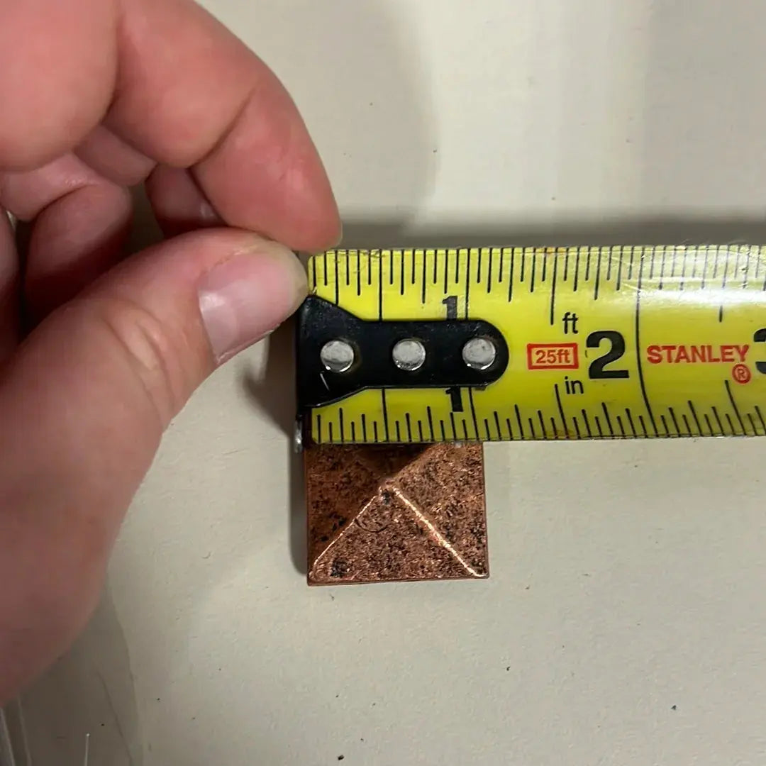 Copper pyramid shape concho with Screw