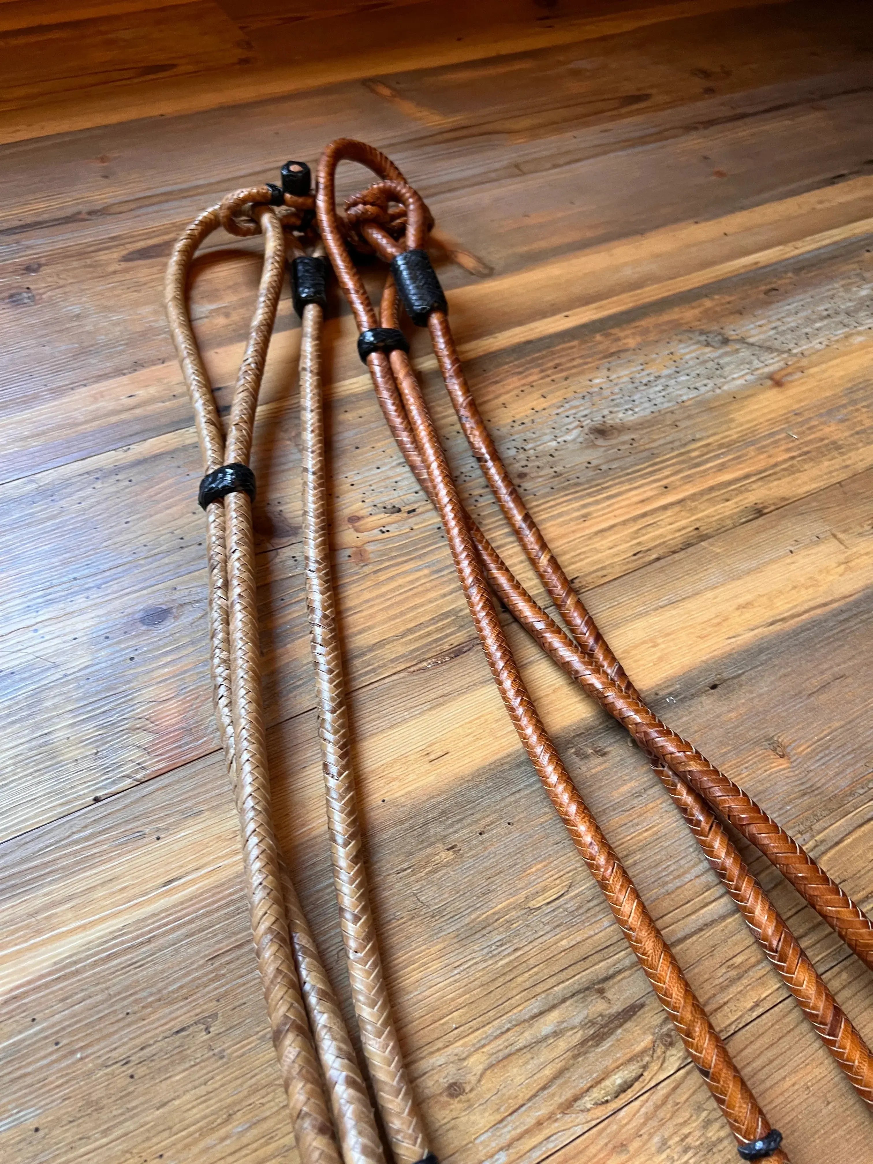 Romal Reins with Black Rawhide