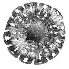 Silver raised concho with Screw