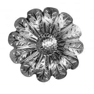 Silver Sunflower Concho with Screw.
