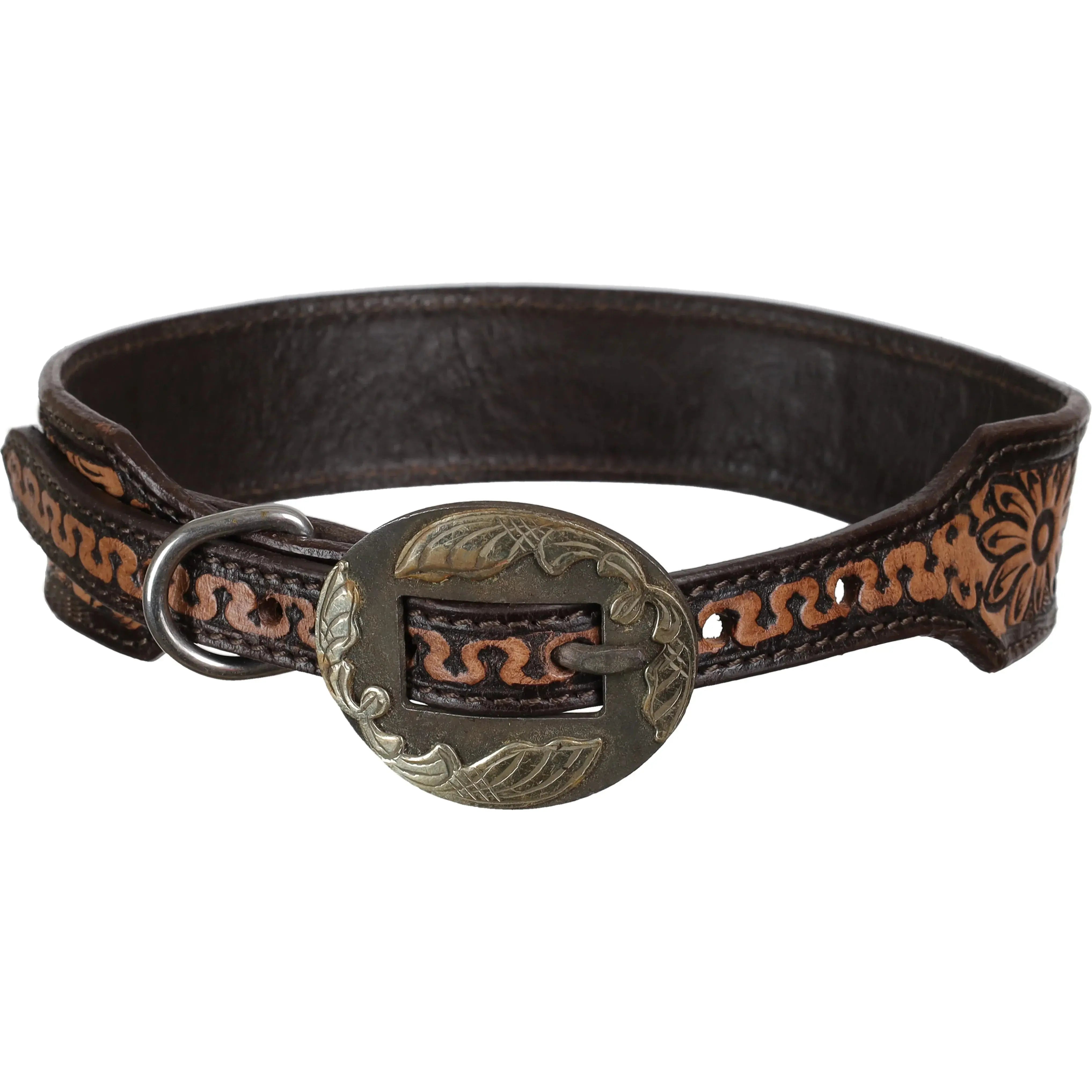 Timber Blossom Leather Dog Collar Dog