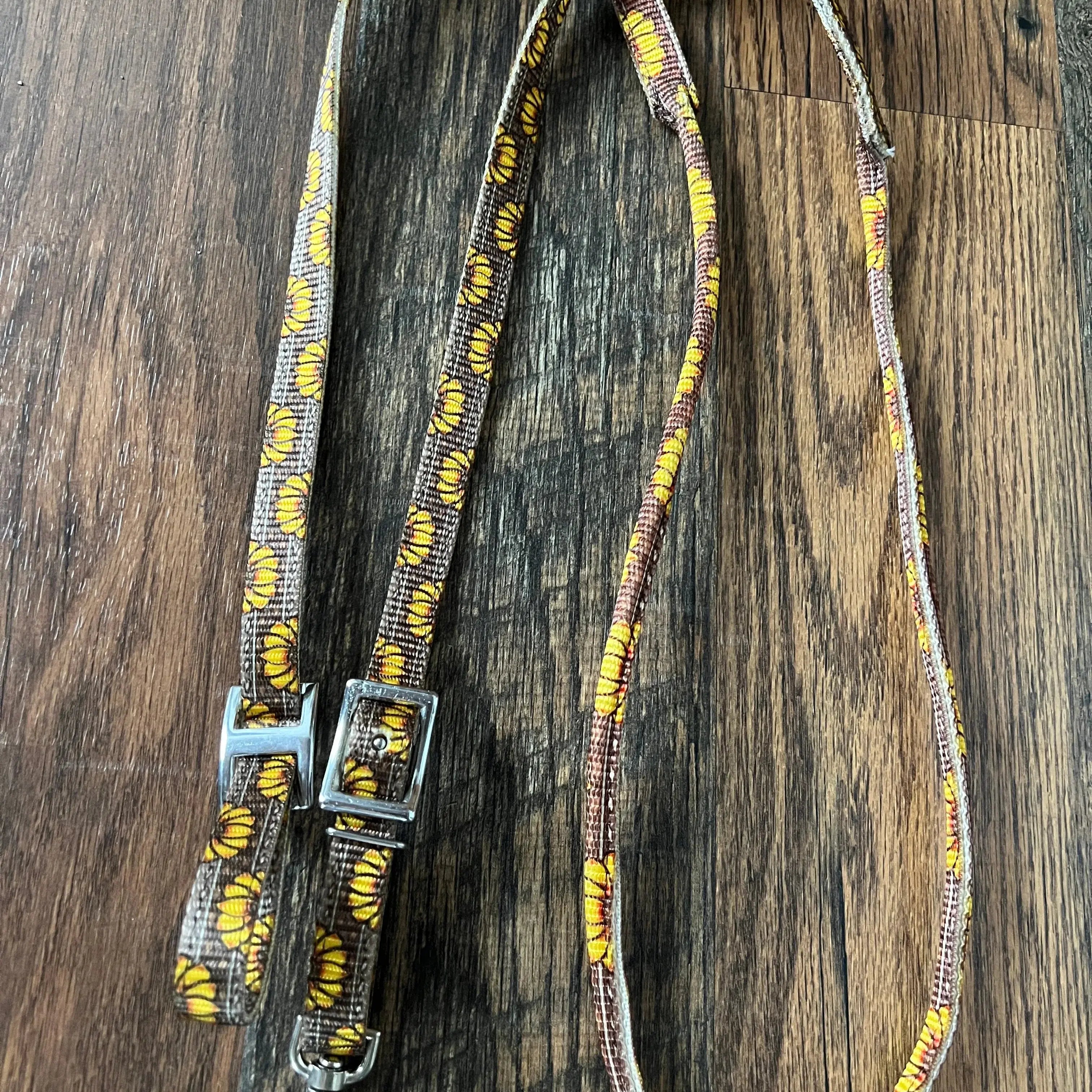 Sunflower Rolled Nylon Contest Reins Reins