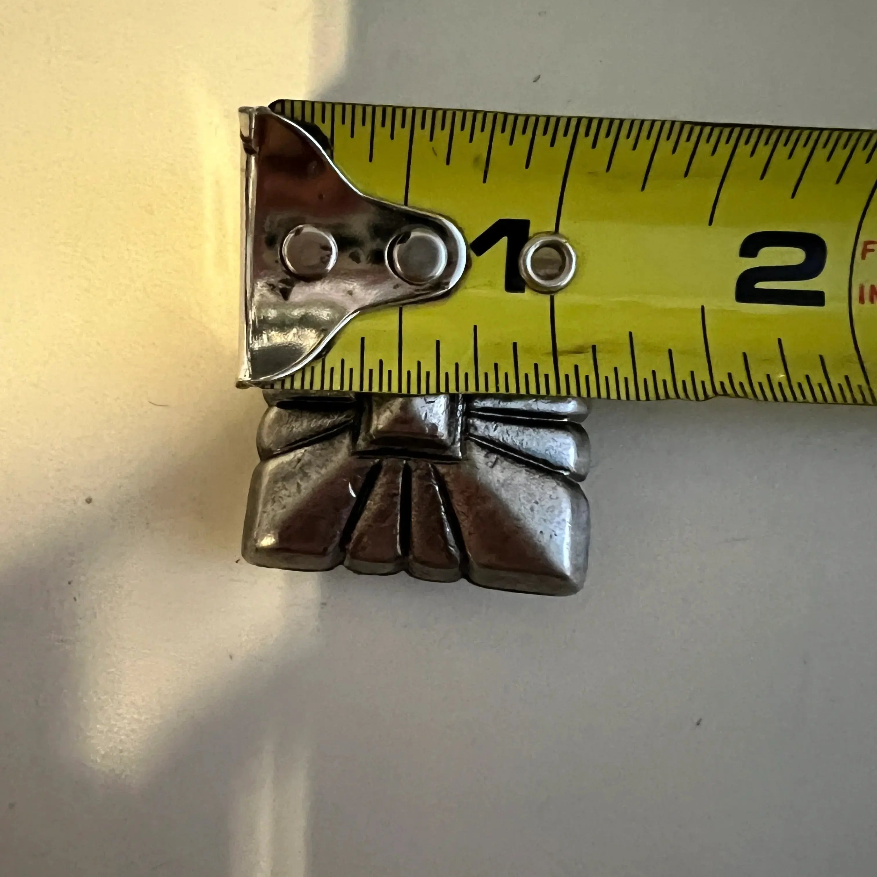 Silver pyramid embossed shape concho with Screw- size