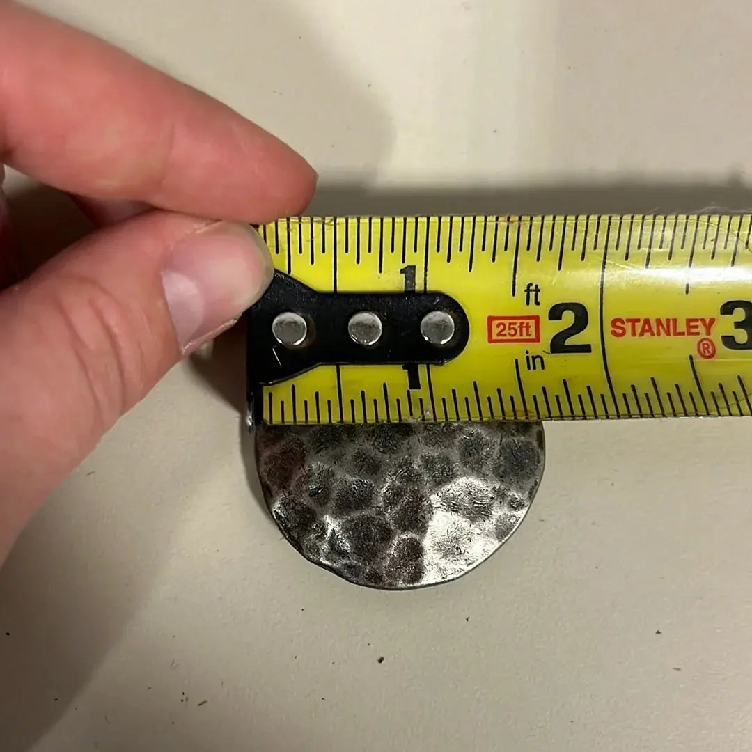 Silver hammered concho with Screw