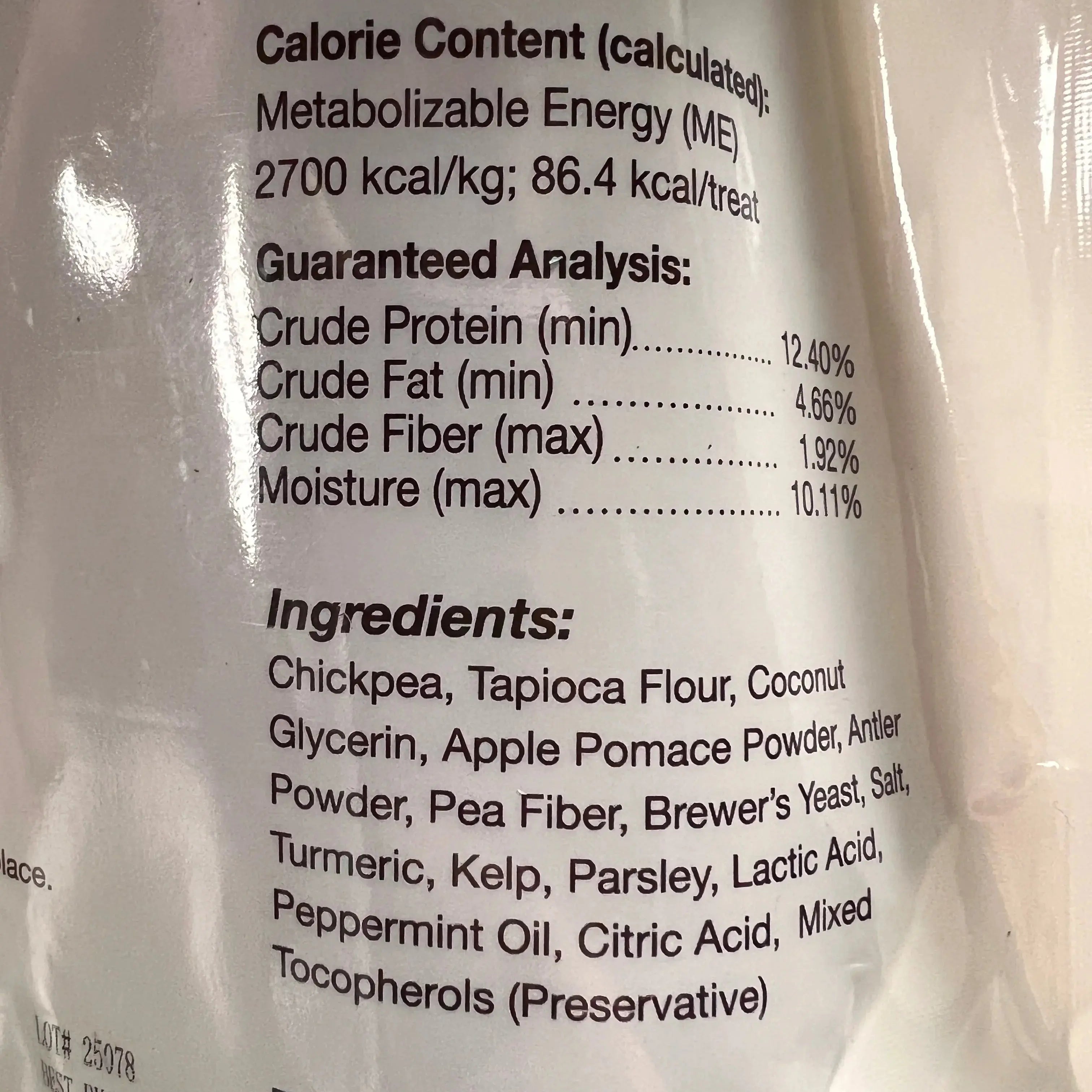 Grain Free Dental Chews 12 Pack, made with Antler Powder, Peppermint and Apple dog chew