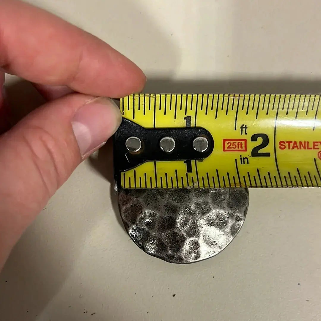 Silver hammered concho with Screw