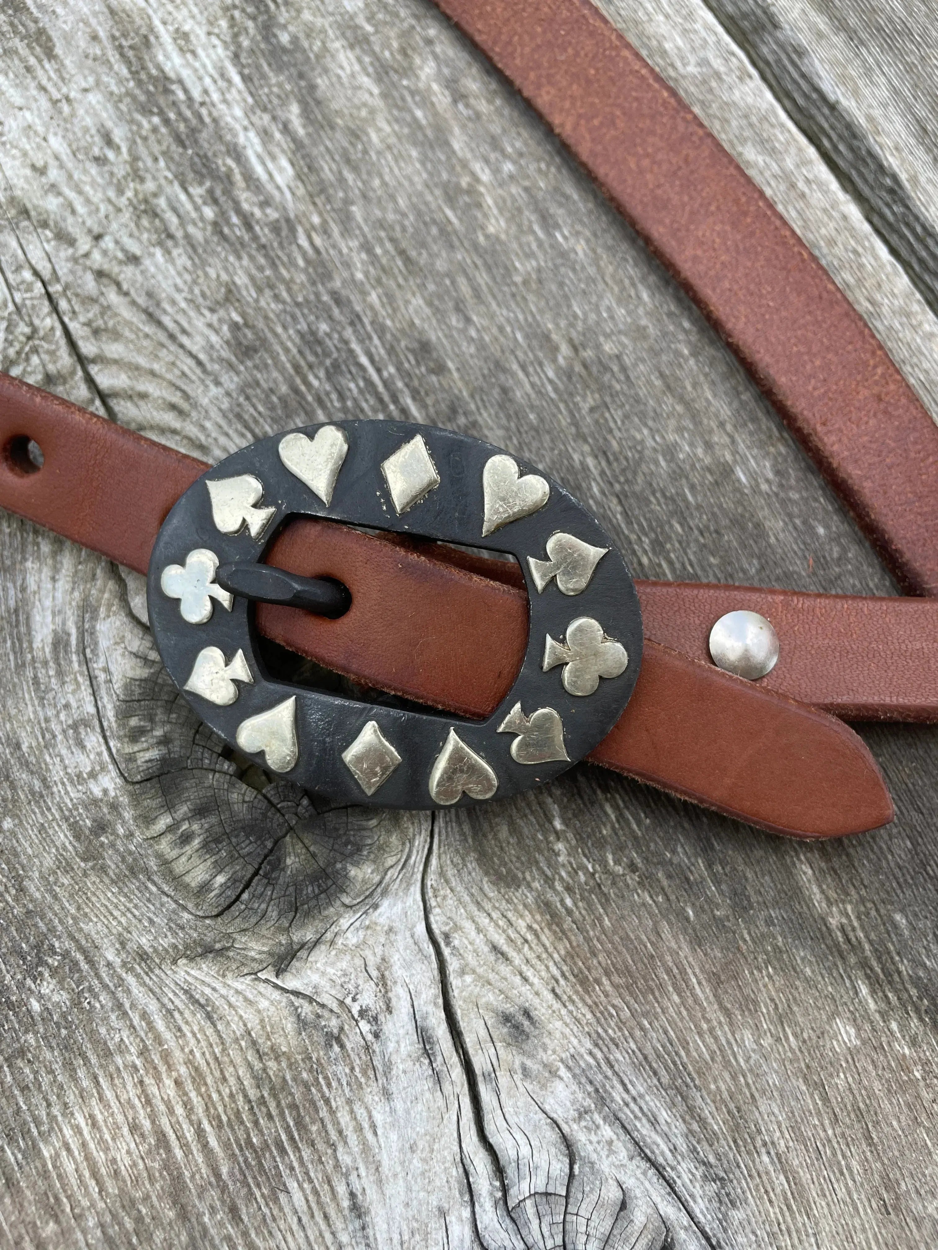 Oiled Harness Single Ear Headstall With Black Jack Buckle Horse