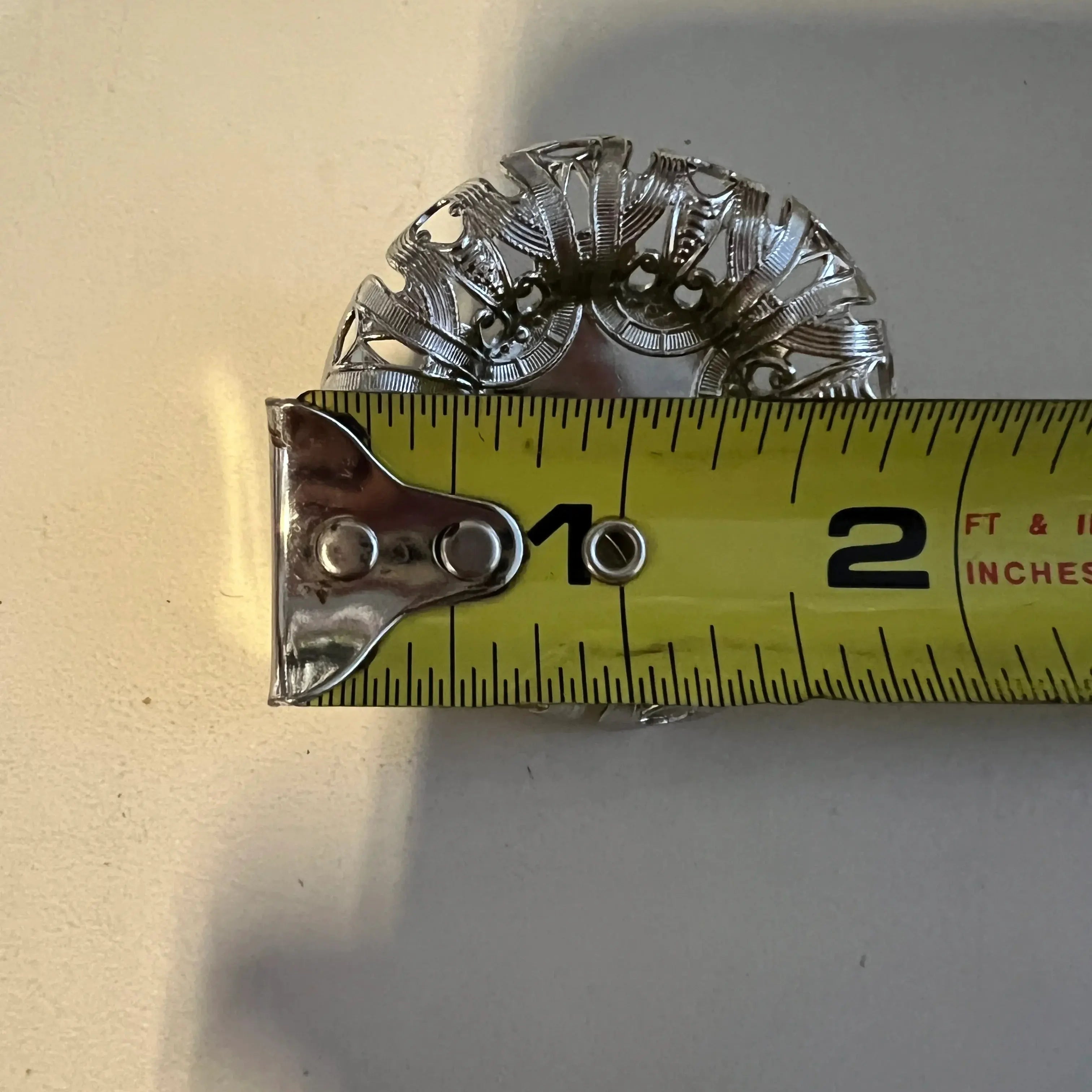 Silver raised concho with Screw- size