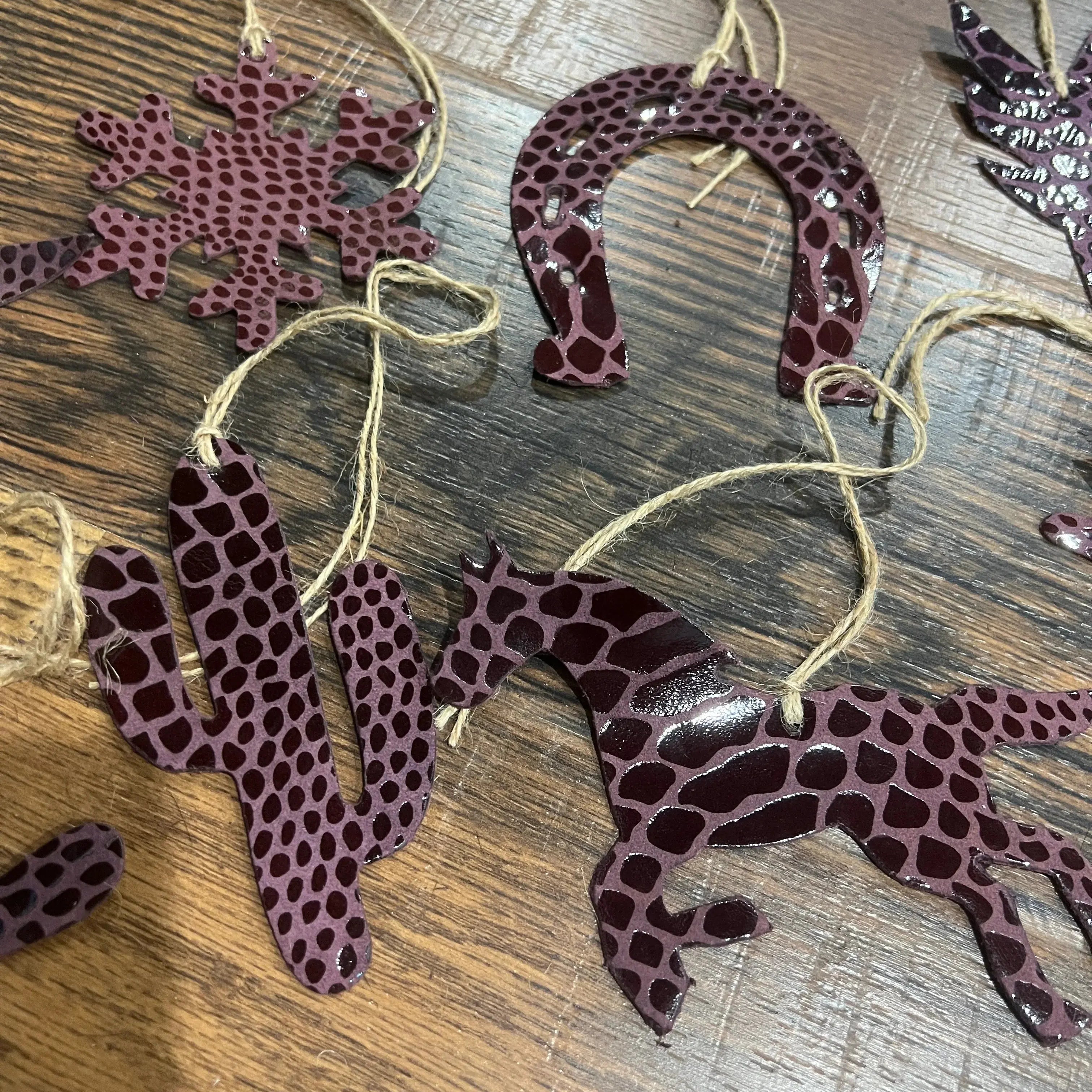 Purple Snake Leather Christmas Ornament