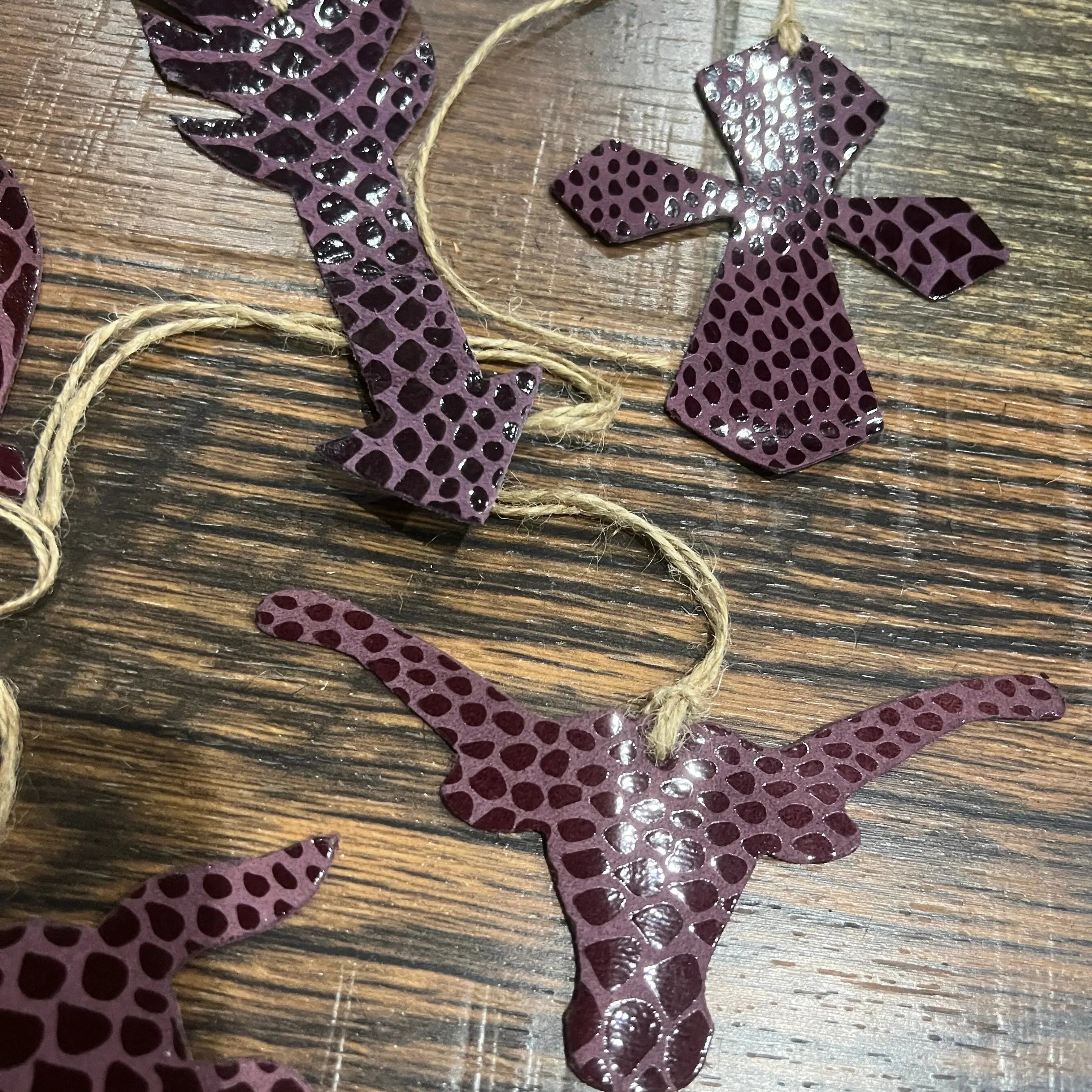 Purple Snake Leather Christmas Ornament