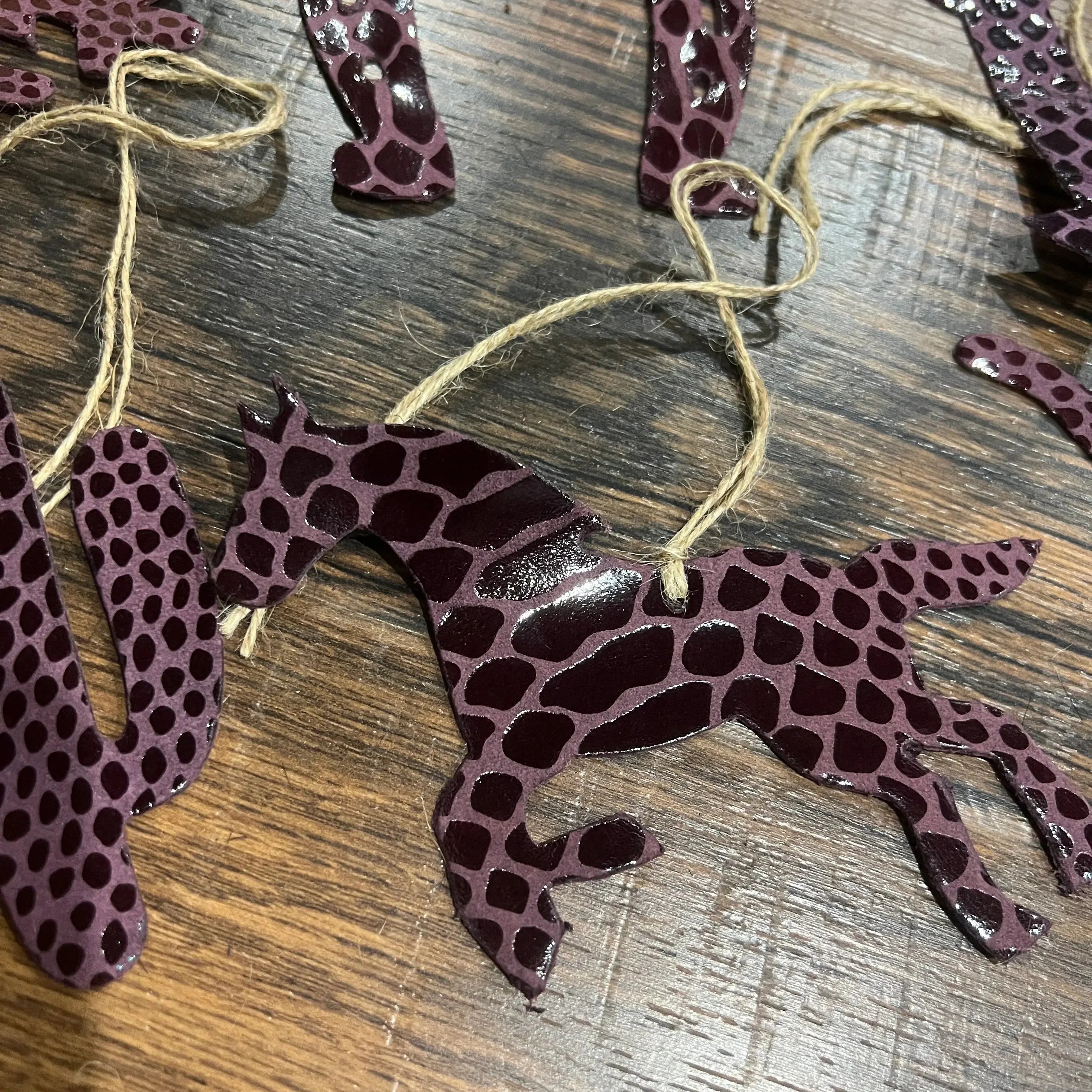 Purple Snake Leather Christmas Ornament