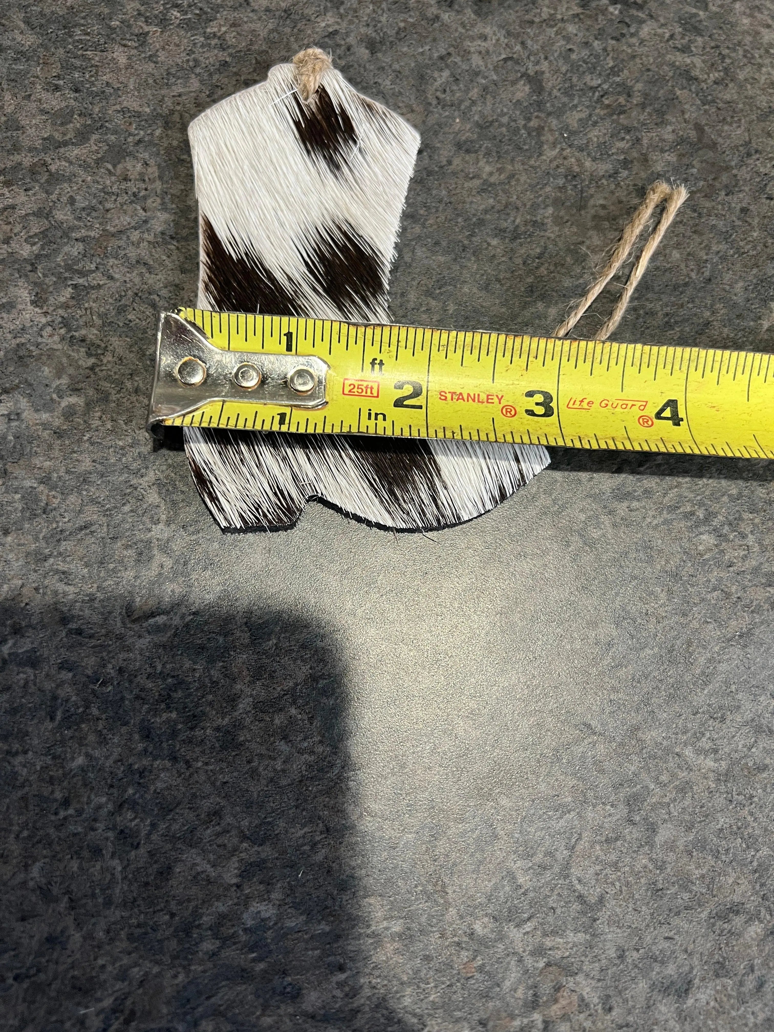 Cowhide Western Leather Christmas Ornament - Boot - Sold Individually