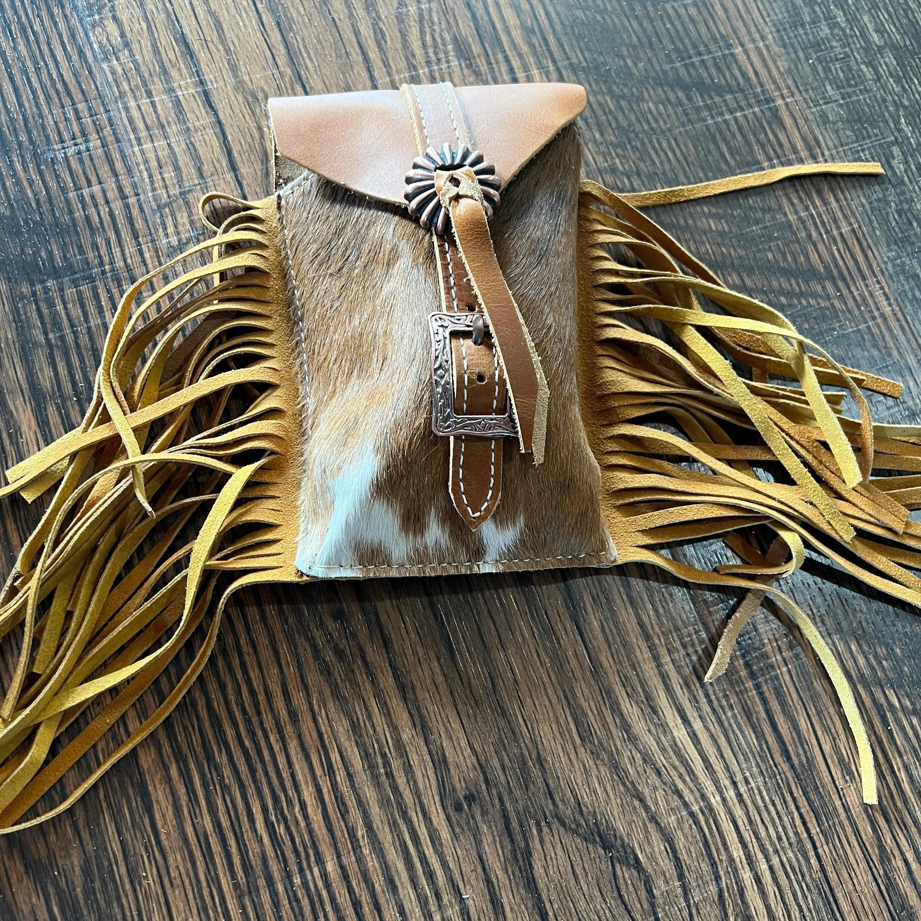 Golden Plains Cowhide Rear Cinch Bag
