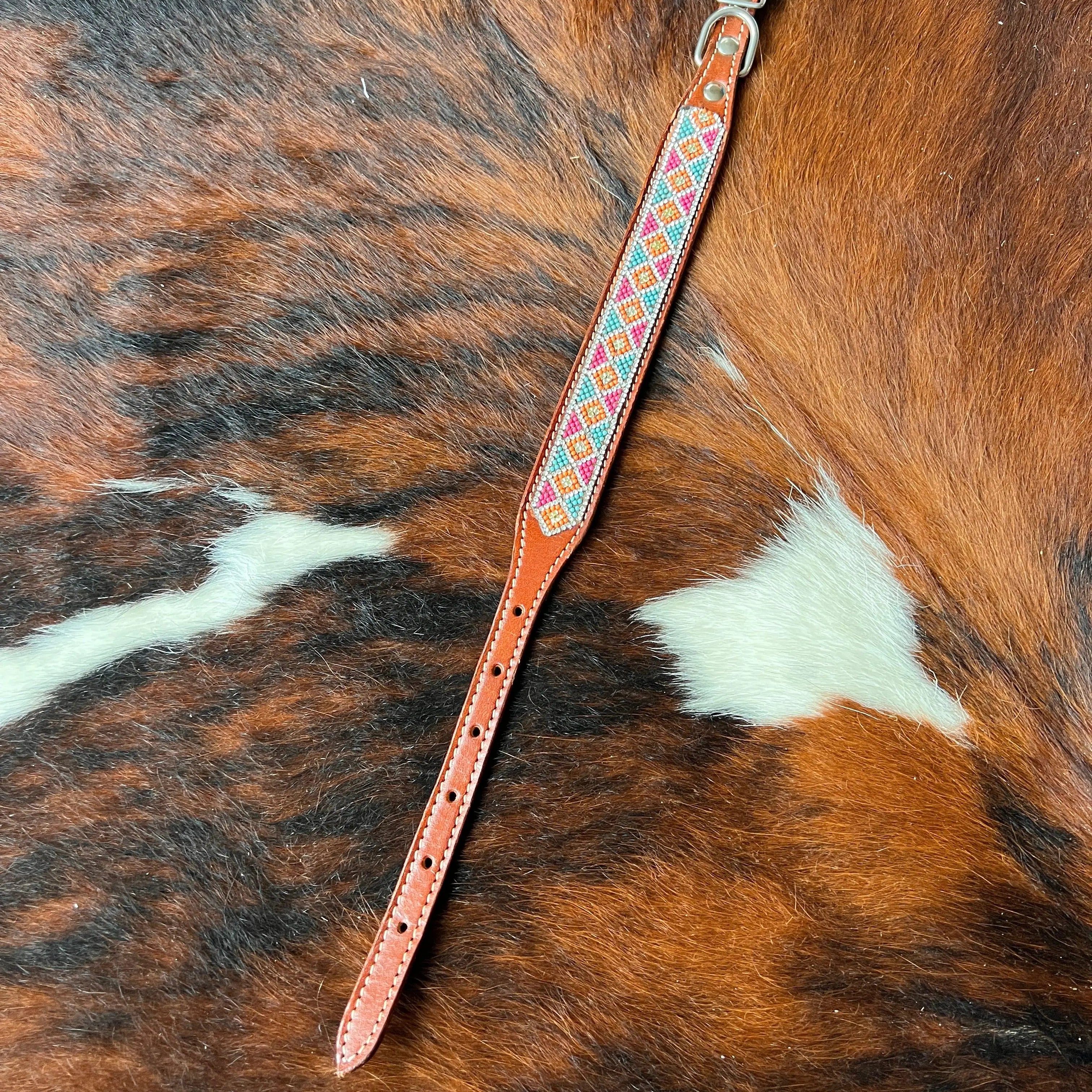 Crystal Rhinestone Collar -Pink & Blue Dog