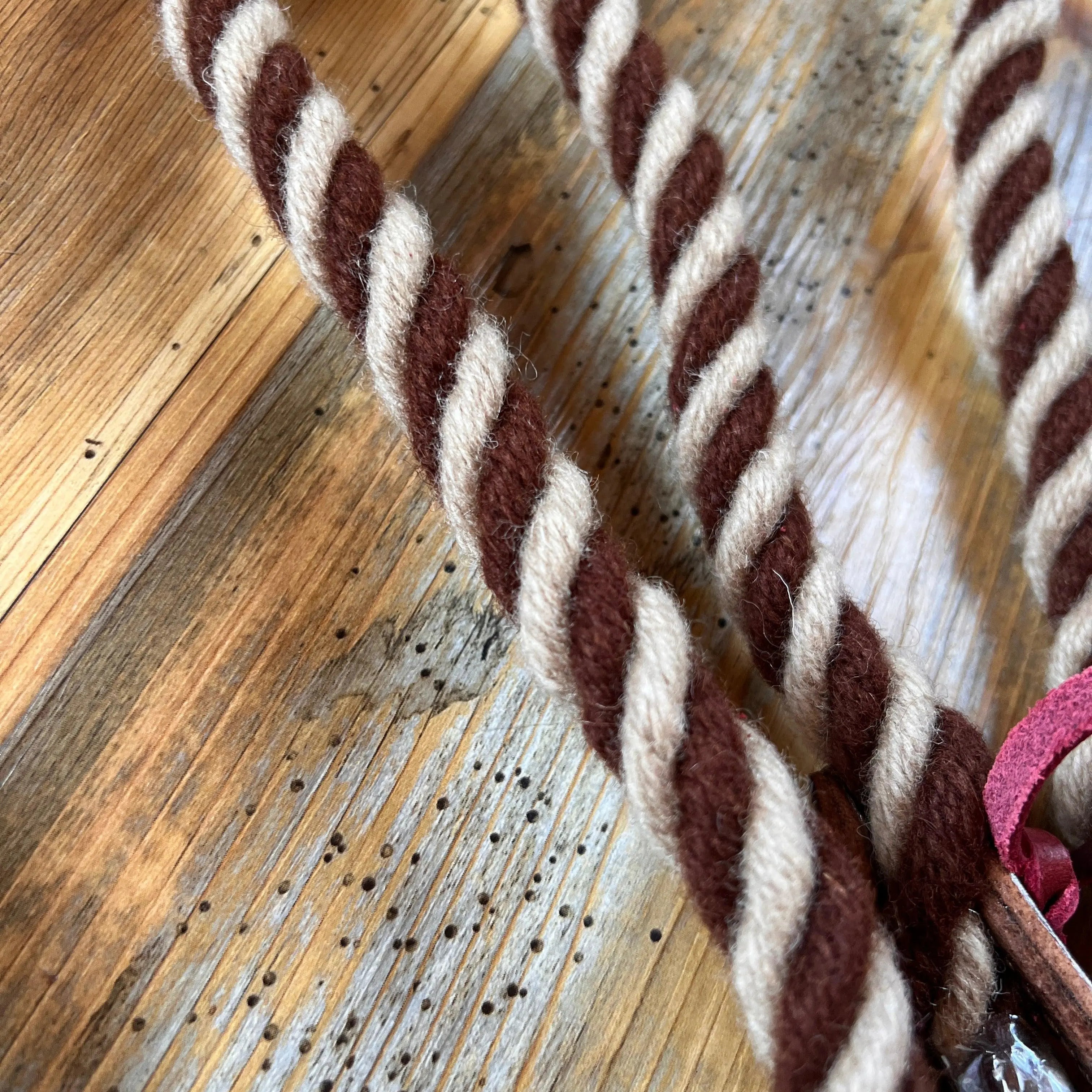 Rustic Mocha Mohair Contest Reins - 8 Ft Reins