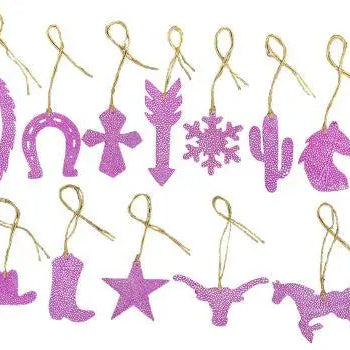 Purple Leather Christmas Ornament