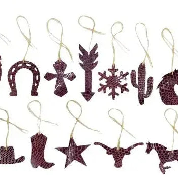 Purple Snake Leather Christmas Ornament