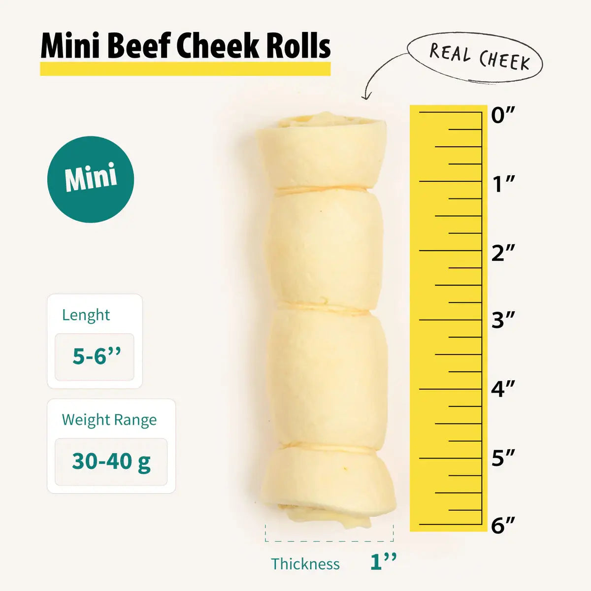 Mini Cheek Rolls - 5-6"