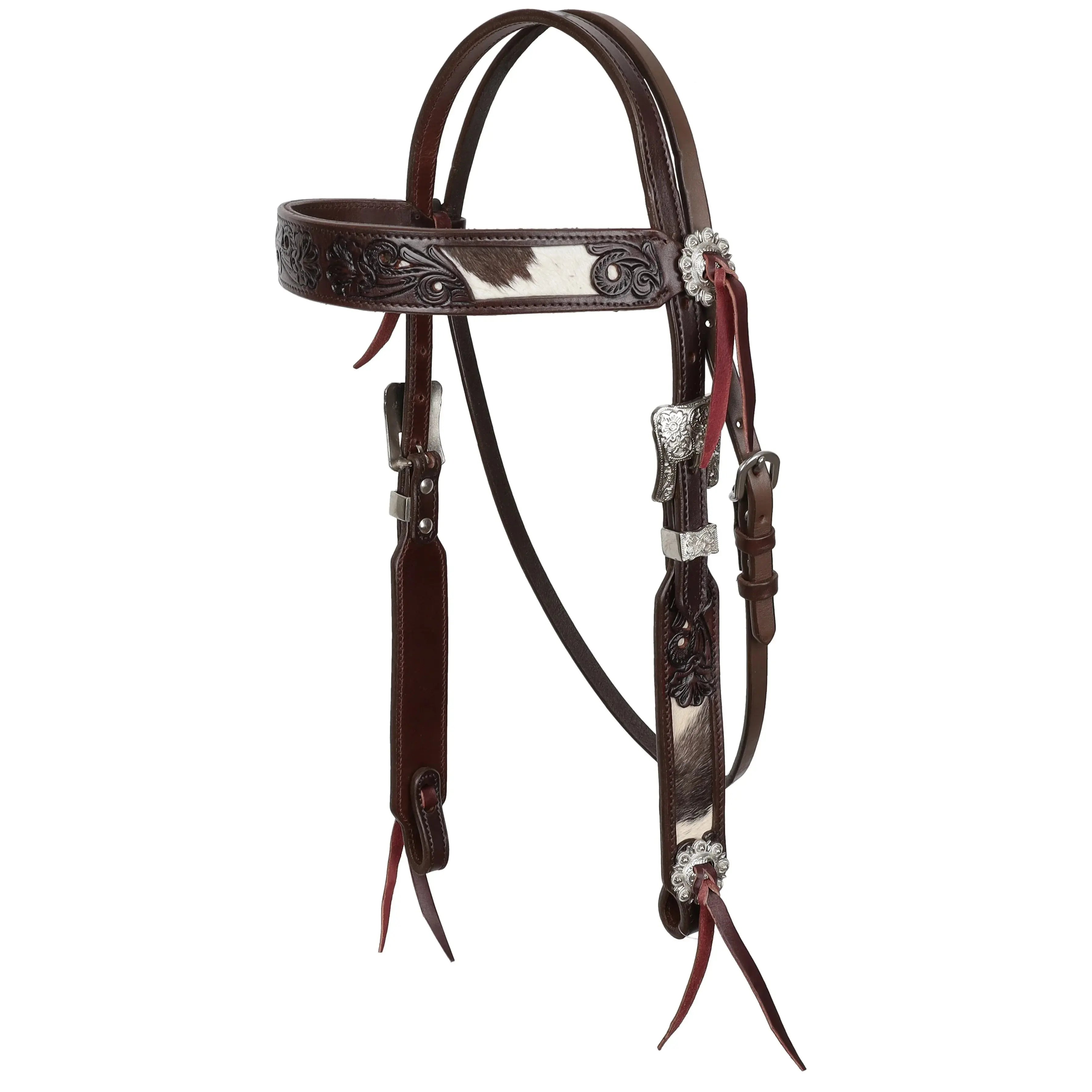 Nightshade Hide Argentina Cow Leather Browband Headstall Horse