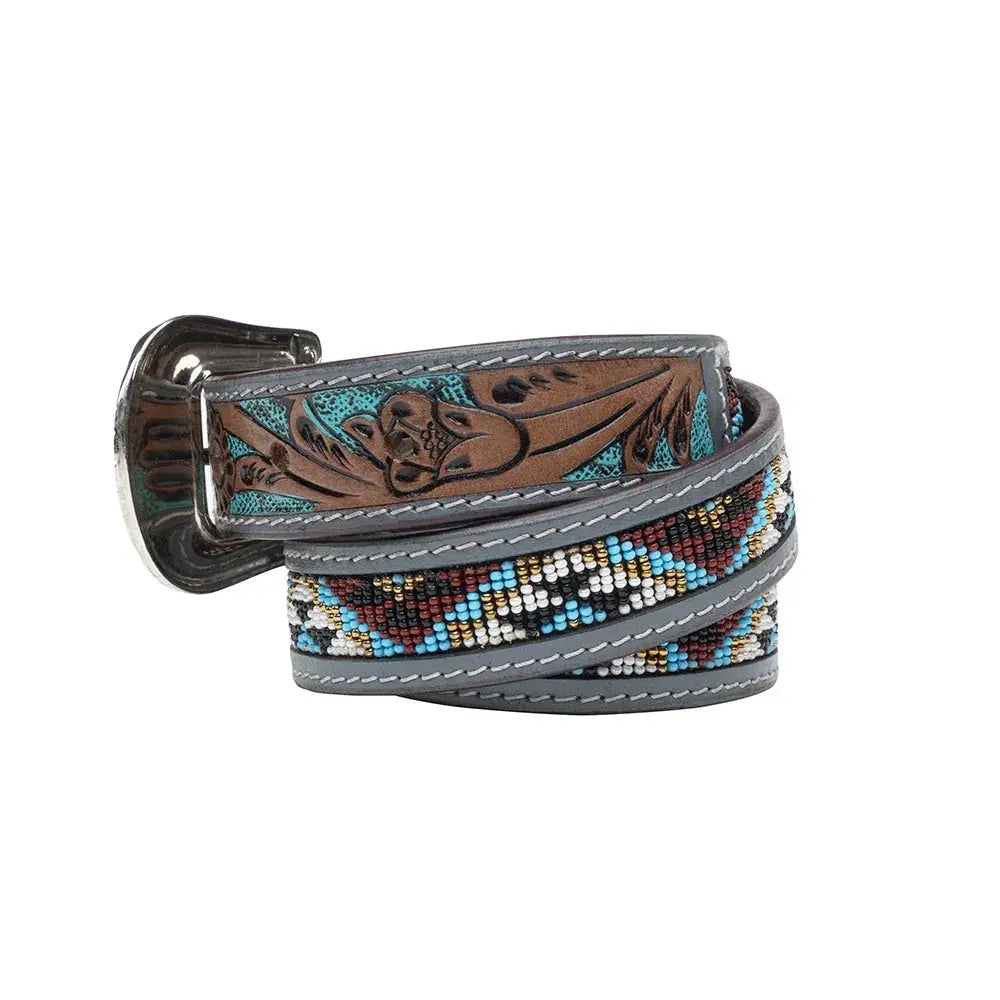 Sunrise Over Sanora Hand-Tooled Women's Belt