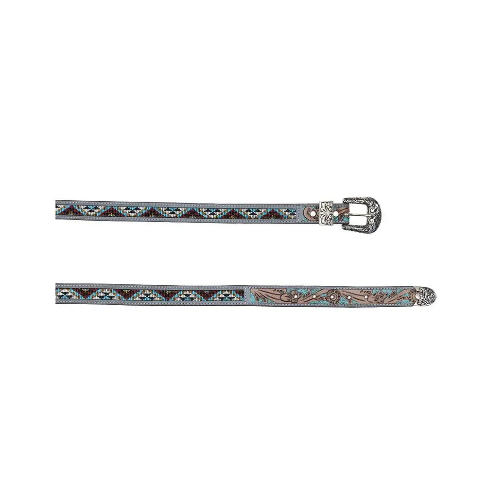 Sunrise Over Sanora Hand-Tooled Women's Belt