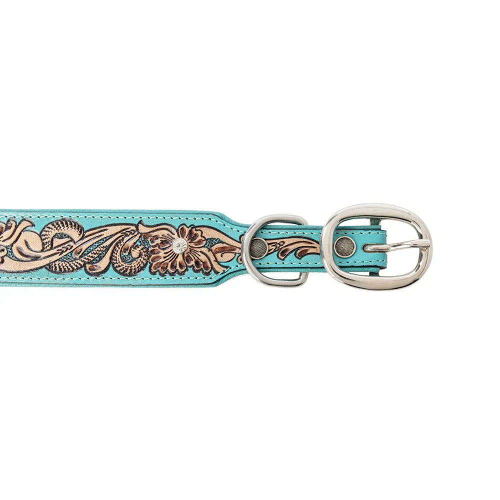 Turquoise Sky Southwest Dog Collar In Turquoise Dog
