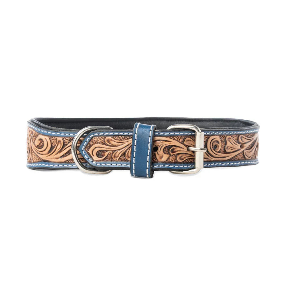 Running Free Beaded Heritage Dog Collar In Brown Dog