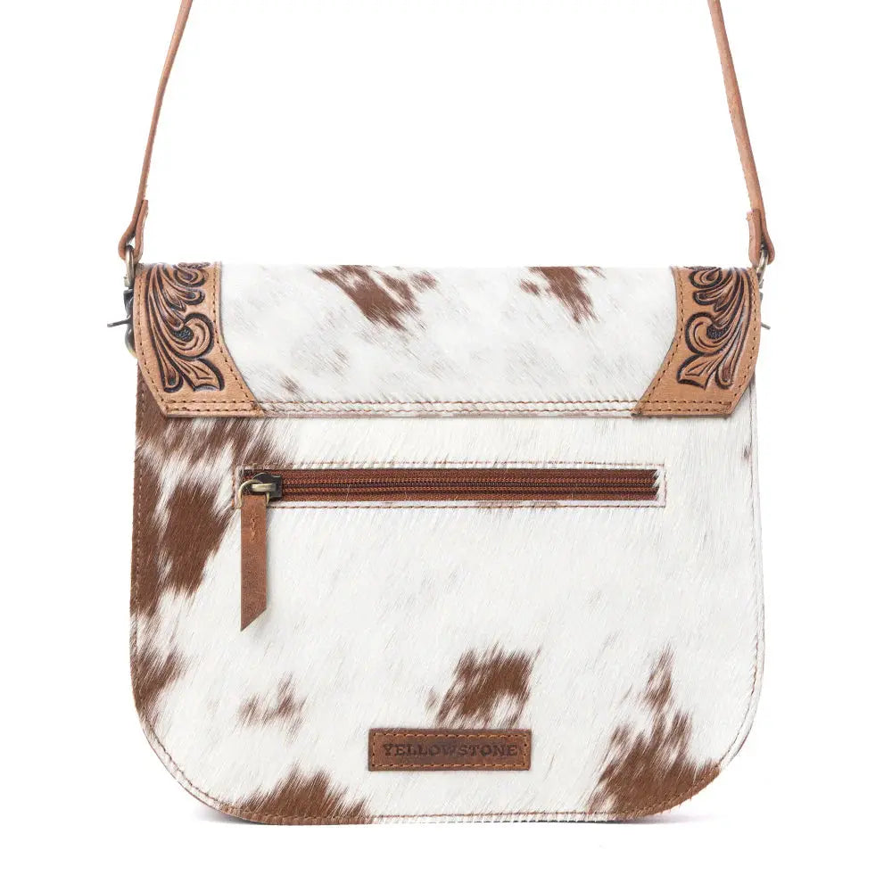Yellowstone Frontier Ridge Handtooled Bag In Oat Mocha