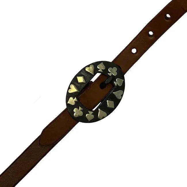Oiled Harness Browband Headstall With Black Jack Buckle Horse