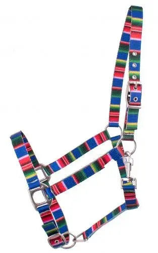 Premium Nylon Horse Sized Halter with serape design Horse