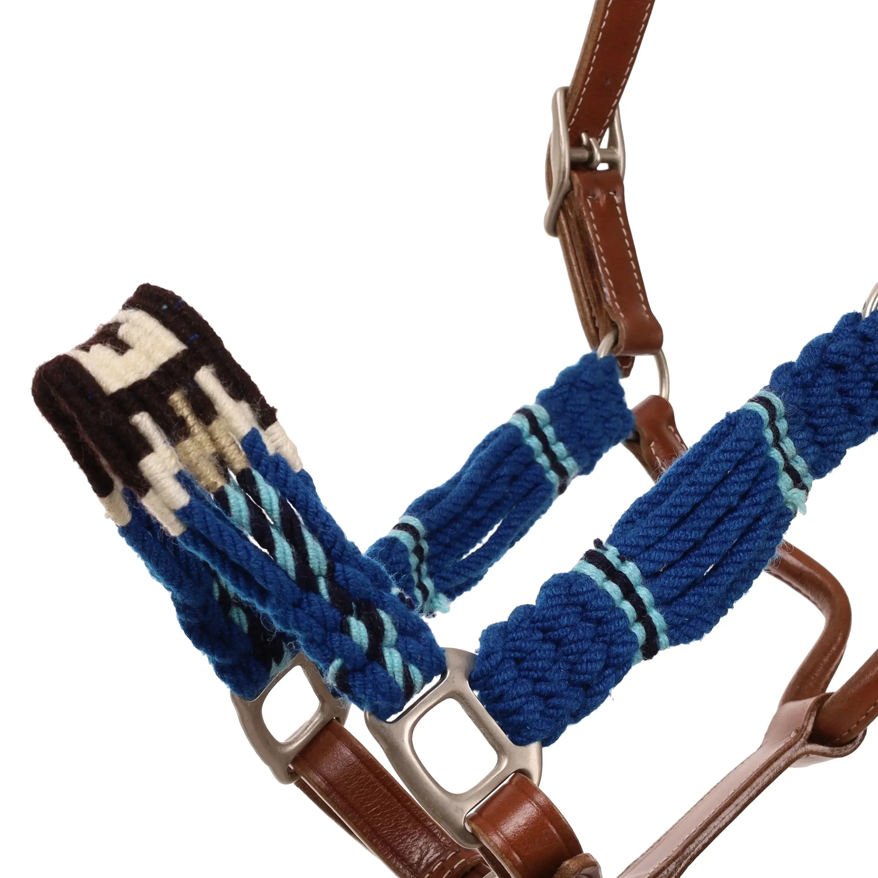 Cross Mohair and Leather Halter close up