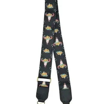 Bull Skull Printed Nylon Replacement Bag Strap