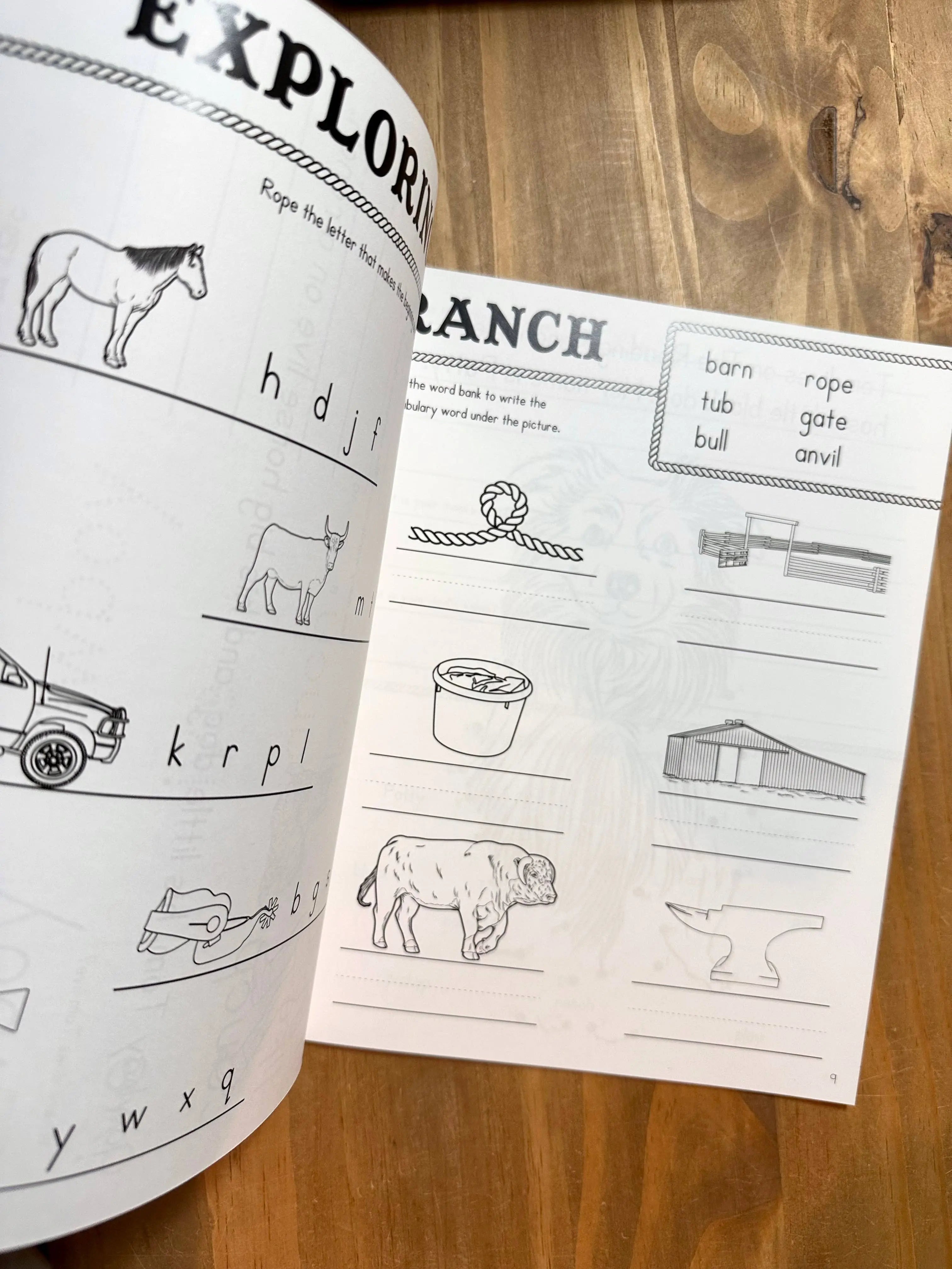 The Reading Ranch Cowboy Tom: Workbook One inside