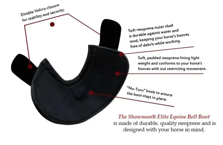Showman ® Cow Print Elite Equine Bell Boot *Sold in Pairs*