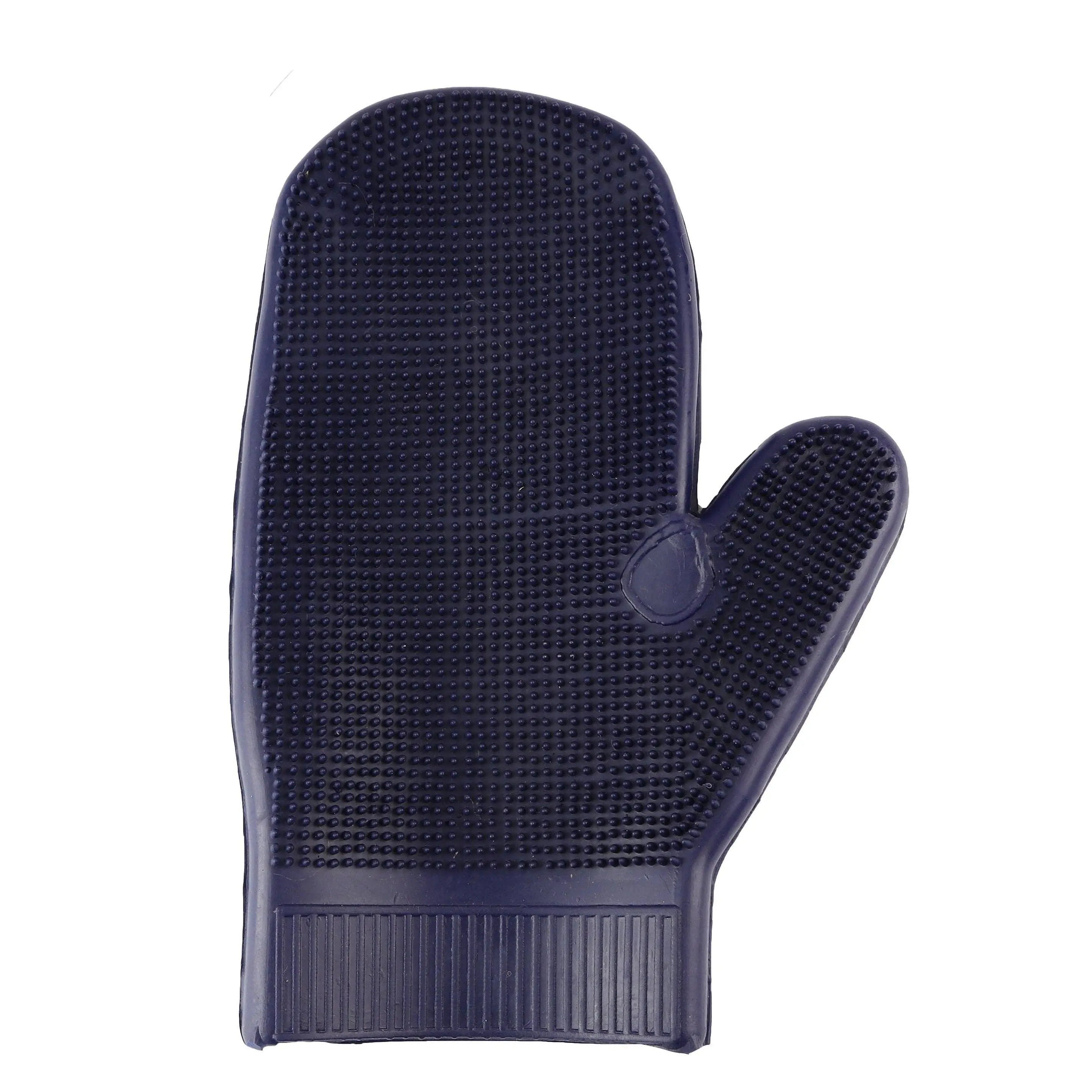 Massage Grooming Glove Navy Blue Horse