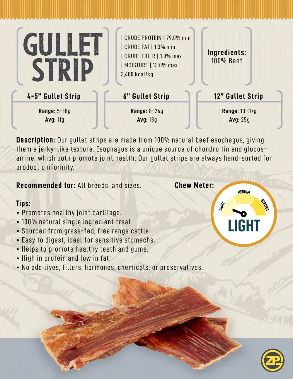 12″ Flat Gullet Jerky