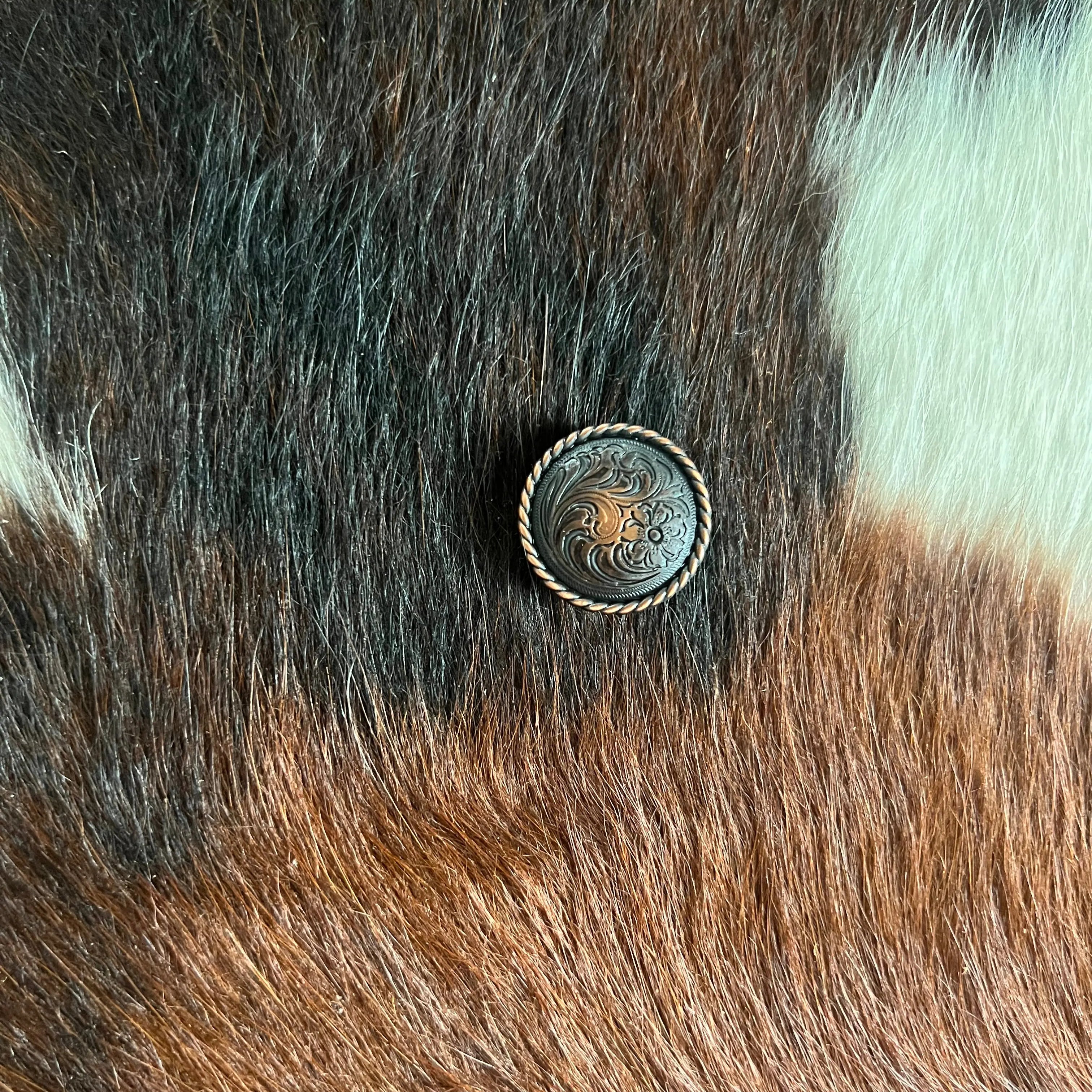 Copper Round Concho with Screw