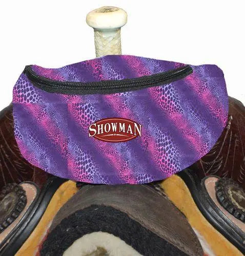 Showman ® Insulated Nylon Saddle Pouch Saddle Bag Wild Safari Horse