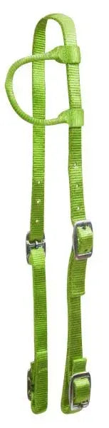 Premium Nylon One Ear Headstall Lime Green Horse