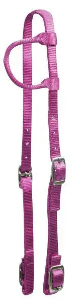 Premium Nylon One Ear Headstall Pink Horse