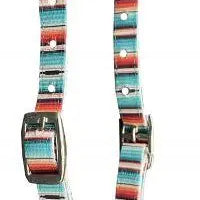 Teal Serape Nylon One Ear Headstall Horse