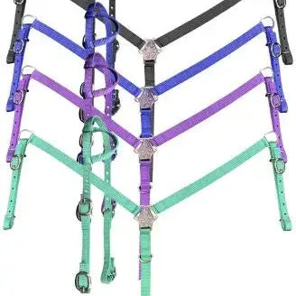 Nylon One ear Headstall and Breast collar set. Horse