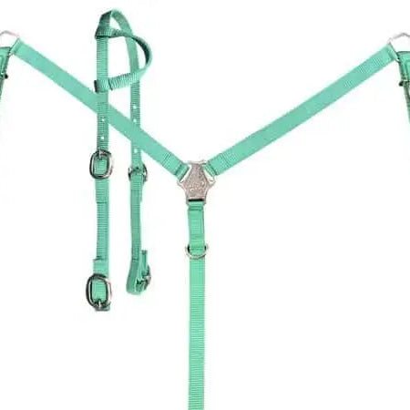 Nylon One ear Headstall and Breast collar set. Horse