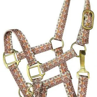 Premium nylon Dakota halter with brass hardware-Pony Horse