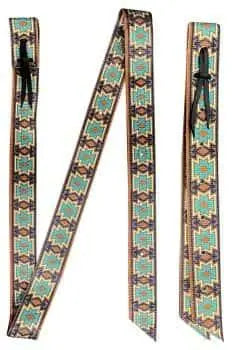 Premium Quality Southwest Print Nylon tie strap and Off Billet set Horse