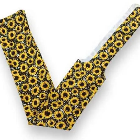 Sunflower and Cheetah Lycra printed slip on tail bag