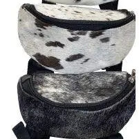 Hair on Cowhide Saddle Pouch Horse